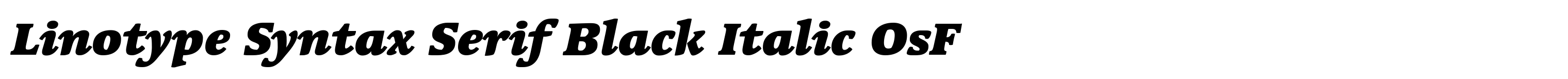 Linotype Syntax Serif Black Italic OsF